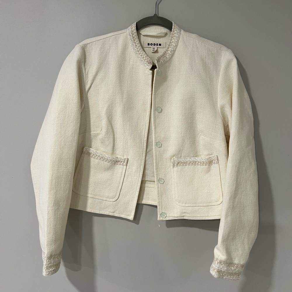 Boden Cropped Cotton Jacket 8 - Picture 5 of 9